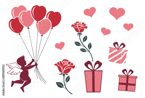 Valentine S Party Elements Illustration Clean Vec (6)