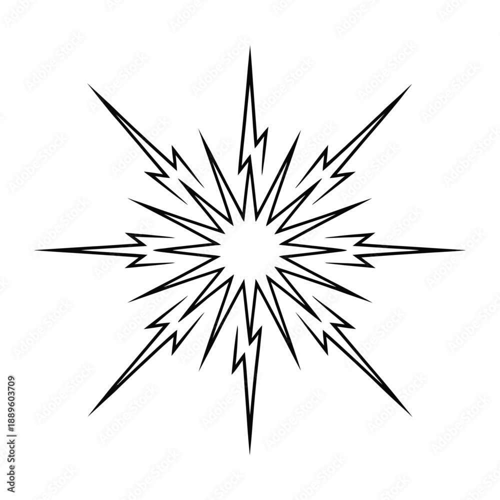 Fototapeta premium Sleek and Modern Lightning Bolt Vector Design.