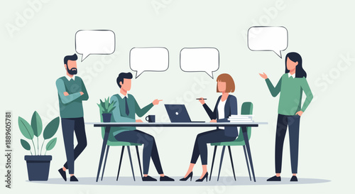 Business team meeting discussion collaboration.