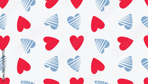 seamless pattern with graphic hearts. wallpaper and paper wrapping decoration
