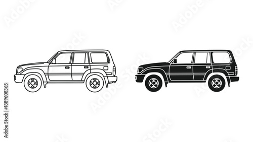Suv car vector illustration