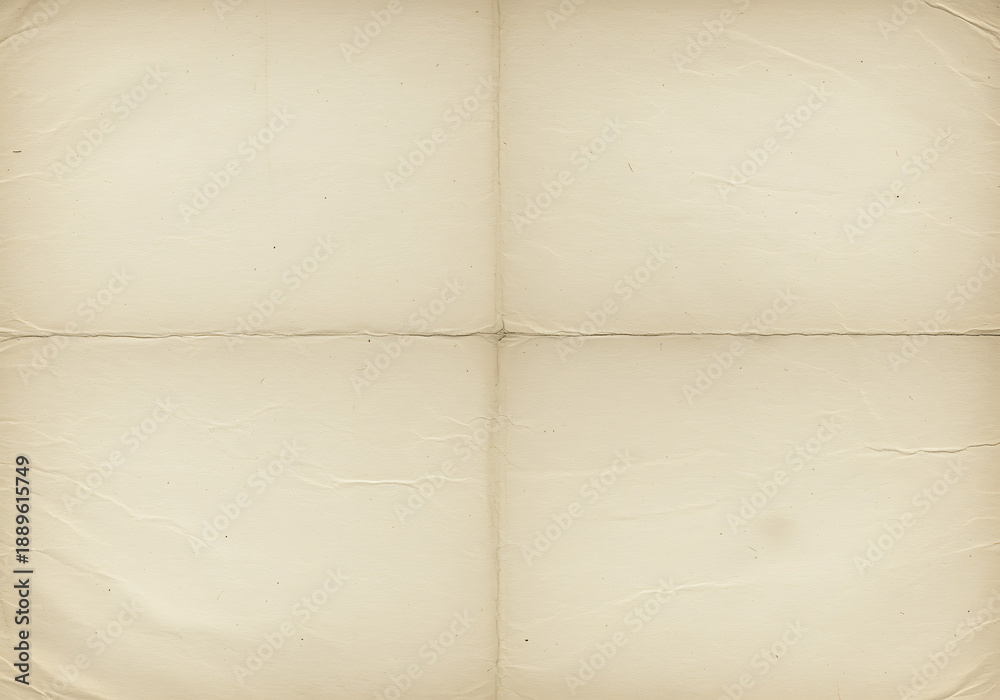 Fototapeta premium Old paper texture with creases and folds