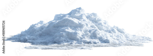 Wallpaper Mural A fluffy, snow-covered mound, digitally isolated against a stark black background Torontodigital.ca