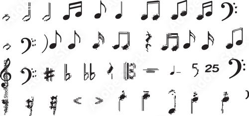 music notes collection