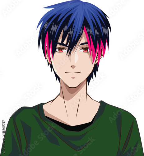 A glamorous brunette fashion model with a stylish hairstyle and elegant makeup smiles in this vector illustration portrait of a beautiful young woman