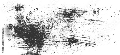 Wallpaper Mural Grungy black ink splatter and halftone dots texture on white background grunge Torontodigital.ca