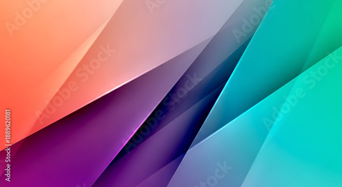 Angular Glassmorphism Gradient Background with Coral Violet and Teal