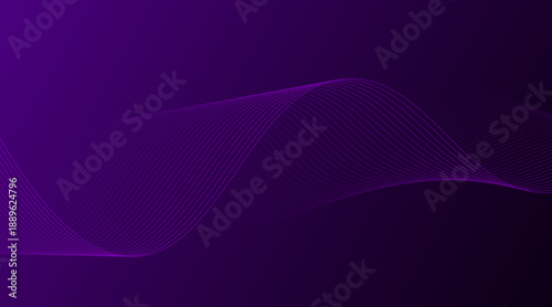 Abstract purple background featuring futuristic digital waves and vector line patterns for a light motion texture web design wallpaper
