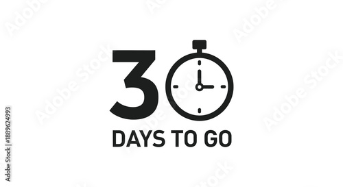 A striking visual representation displays the number thirty accompanied by a clock icon indicating days remaining high quality