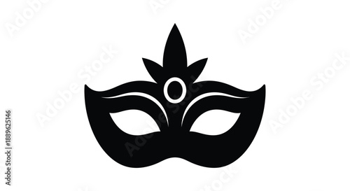 Elegant black mask design with ornate details a striking silhouette