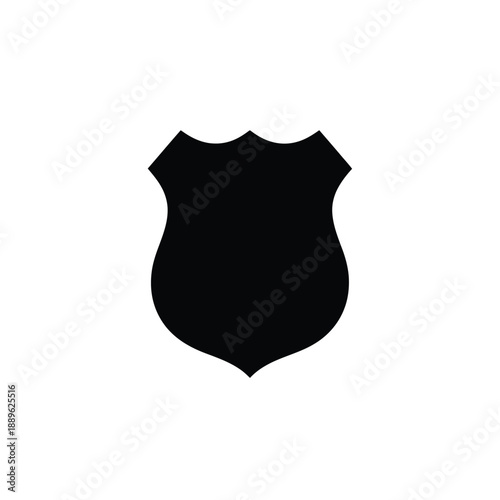 Police badge vector icon graphic design. security symbol. security logo. protection sign. safety symbol. blank shield. empty crest. defense emblem. military patch. government insignia. authority mark