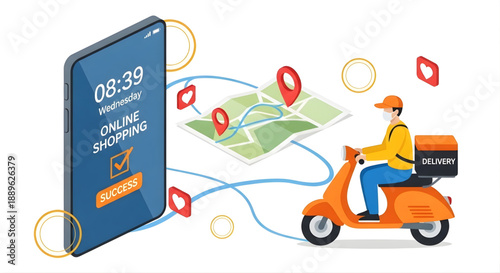 Online shopping success with delivery