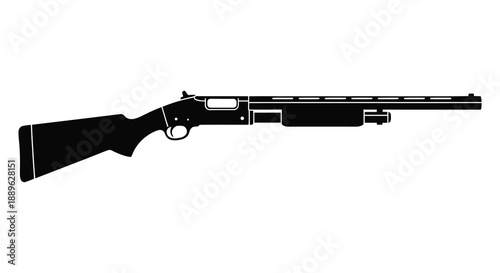 A stark black silhouette depicts a lever action rifle showcasing its detailed form and mechanical structure silhouette high quality professional modern elegant
