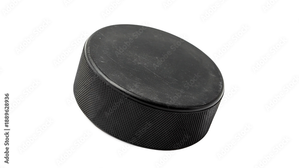 Fototapeta premium Hockey puck isolated on transparent background cut out