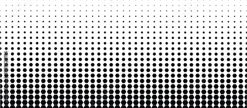 Abstract Halftone Dot Background Black and White Vector