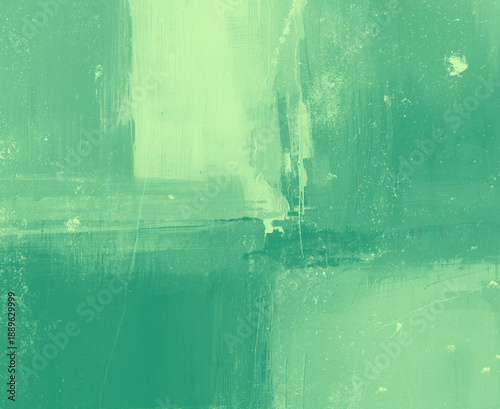 Abstract textured painting background in shades of green. Use it as your wallpaper, poster and banner design.