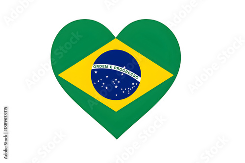 Free Download Brazil Flag Heart Icon for Brazilian Independence Day and Rio Carnival - GFXLoad