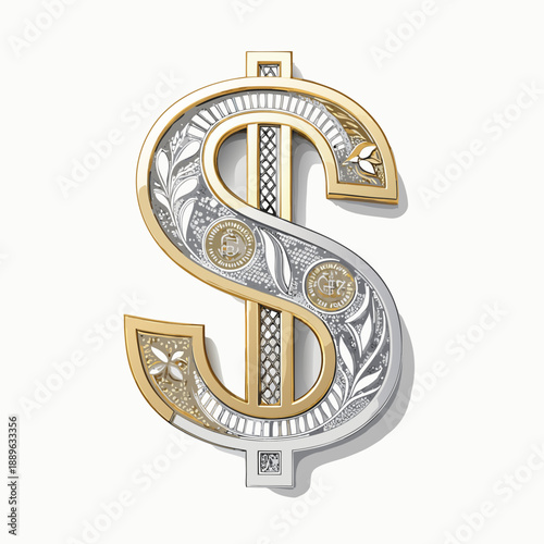 gold dollar sign