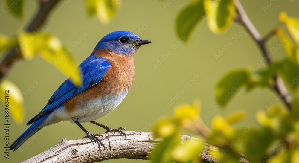 Obraz premium Bluebird Perched on Branch