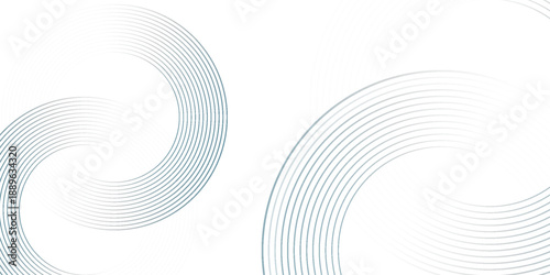 A minimalist abstract image featuring three overlapping navy blue concentric circles on a dark blue background.