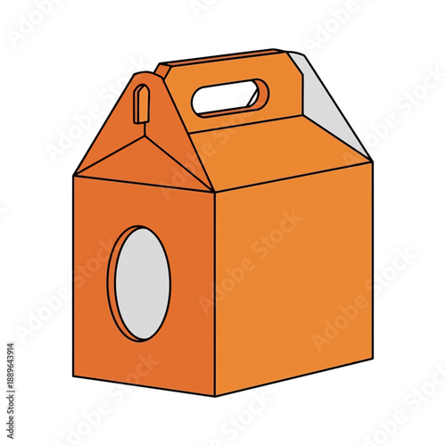Orange juice carton with handle
