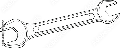 Double ended spanner vector illustration