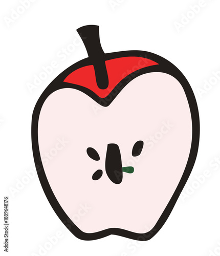 Schilderij op canvas Hand drawn apple illustration / りんごのイラスト