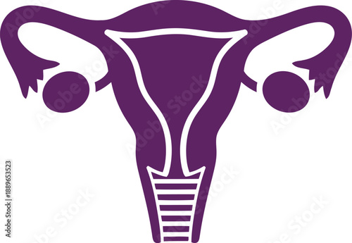 Purple women's health vector icon Vector