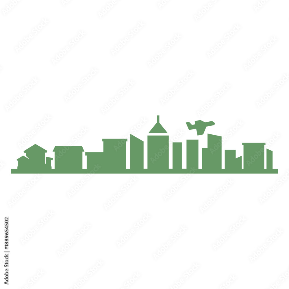 Naklejka premium Cityscape Skyline Vector