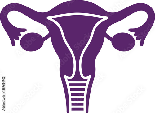 Purple women's health vector icon Vector