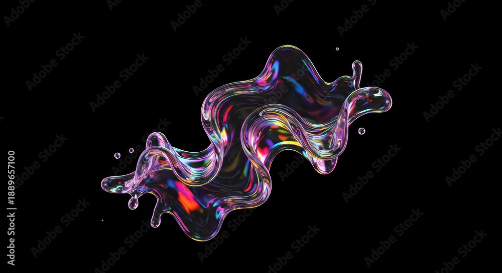 Obraz premium 3d render glass on dark background