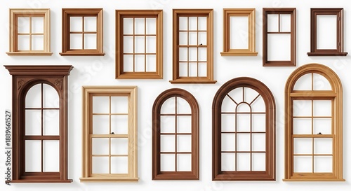 Collection of various window styles and designs for architectural inspiration.