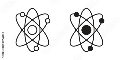 Atom icon element for design projects