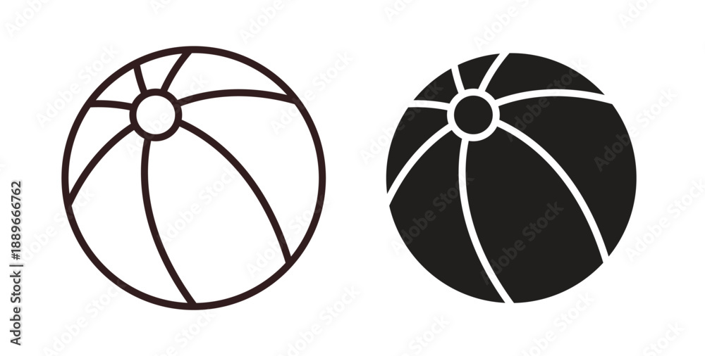 Obraz premium Beach ball icon element for design projects