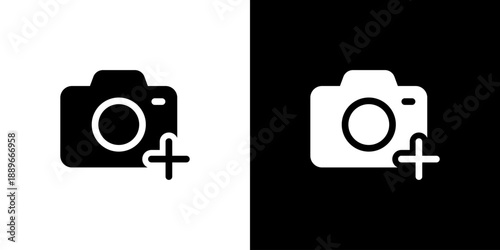 カメラ追加・プラスマークのアイコン（ベクター）