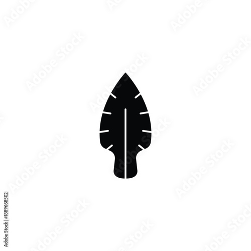 black arrowhead icon silhouette.