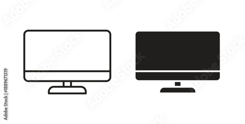 Computer screen icon element for design projects