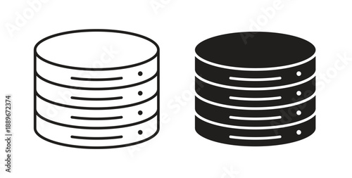 Database icon element for design projects