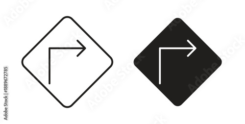 Directions icon element for design projects