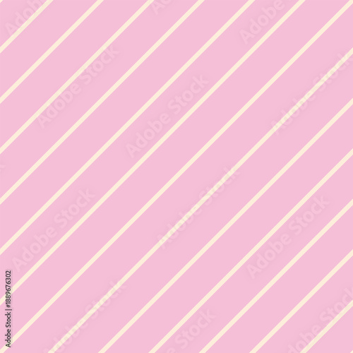Cream diagonal stripe seamless pattern on blush pink background. Ideal for fabric, stationery, packaging, wallpaper, digital and print design projects.