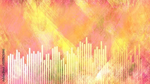 Modern Yellow Sound Wave Frequency Visualization
