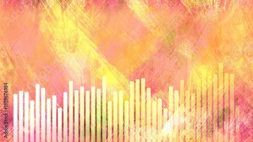 Modern Yellow Sound Wave Frequency Visualization
