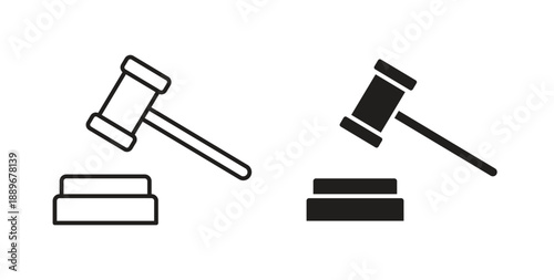 Gavel icon element for design projects