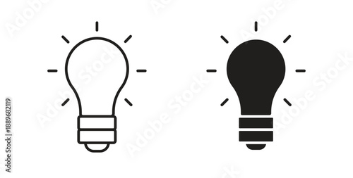 Lightbulb icon element for design projects