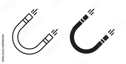 Magnet icon element for design projects