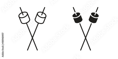 Marshmallow icon element for design projects