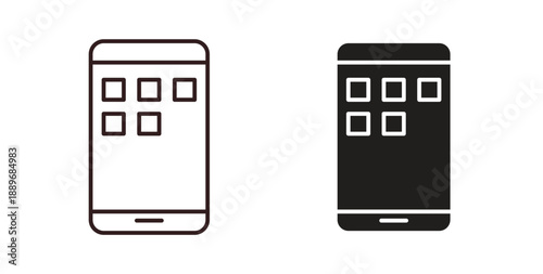 Mobile icon element for design projects