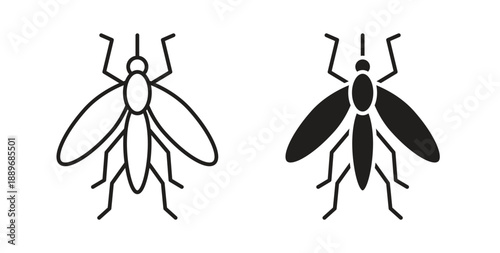 Mosquito icon element for design projects