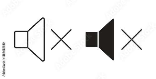 Mute icon element for design projects