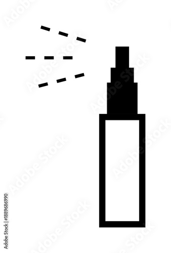 シンプルなスプレータイプのコンパクトボトルアイコン